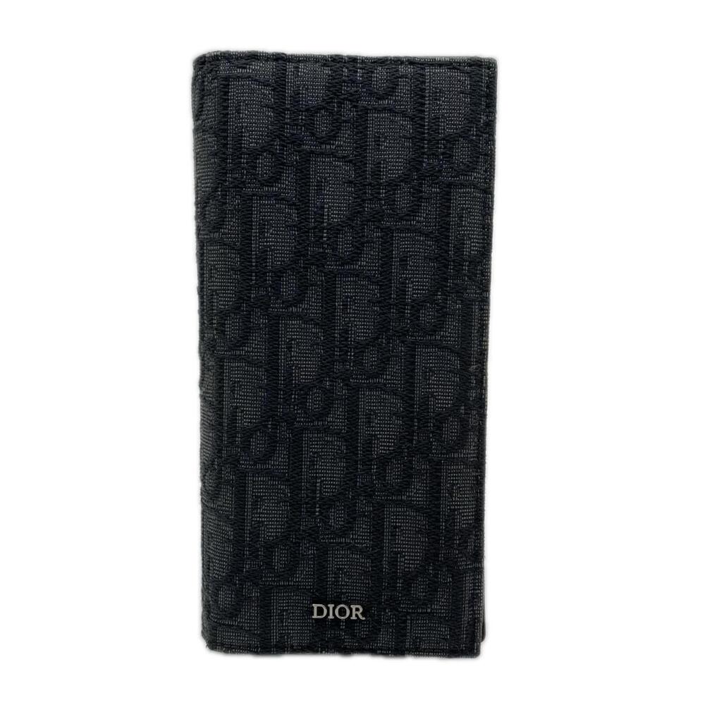 Christian Dior Oblique Jacquard Vertical Long Wallet 2OBBC002YSE - Wallet, Bl...